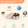 QWEIDHI 3x1.6 Oz Salad Dressing Containers With Lids, Stainless Steel