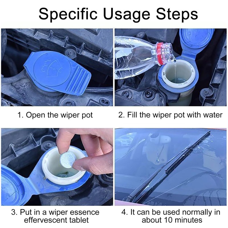 30 pcs Automotive Windshield Washer Fluid Effervescent Tablets,Screenwash Tablets,for Windows,