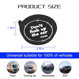 Mandark 4PCS Bling Car Cup Coaster, 2.75 Inch Anti-Slip Crystal Rhinestone Vehicle Cup Holder Insert Mat, Silicone Diamond Automotive Interior Drink Coasters Decor Accessories, Universal Fit (Black)