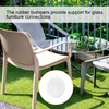 uxcell 56Pcs Glass Table Top Bumpers with Stem, 6mm/0.24Inch White