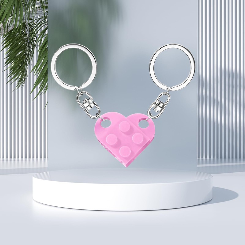 MPK ブリック マッチング カップル ハート キーチェーン ボーイフレンド ガールフレンド バレンタインデー 彼