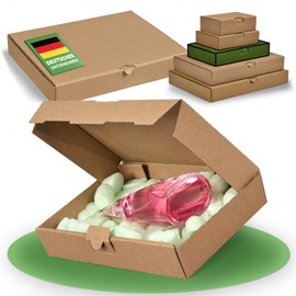 smiley pack 10 Maxi Letter Boxes 240 x 160 x 45 mm Brown (Pack of 10) DIN A5 Maxi Letter Shipping Box for DHL DPD GLS Hermes Goods Shipment Book Shipment with Snap Closure