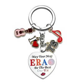 LOVE TS Music Keychain Theme Gift, Cute Key Chain Party Gift, Fan Women Girls Kids Boy Adult Decorations, Inspirational Quotes Guitar Key Ring Charm