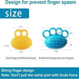 Pack of 2 Kneading Ball for Hands Therapy, Hand Trainer, Finger Trainer, Massage Ball for Hand, Finger Training, Relieves Stress, for Hands Therapy Osteoarthritis, Finger Training