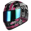 1Storm Motorcycle Bike Full FACE Helmet Mechanic Skull - Tinted