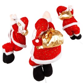 COSSA Christmas Decoration Santa Claus Figure Climbing Rope Santa Ornament Decoration Room Wall Decoration (30)