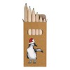 Azeeda 6 x 'Christmas Penguin' Short 85mm Pencils/Coloured Pencil Set