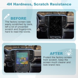 CDEFG [Pack of 2] Compatible with Ford Ranger 2023 2024 2025 Navigation Screen Protector 6H Scratch-Resistant SYNC 4 GPS Nano Screen Protector Anti-Scratch Navigation Film Ranger Wildtrak X