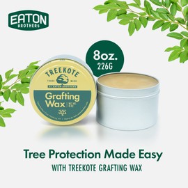 Treekote 8 OZ Grafting Wax Tin - Weather Resistant Wax for Grafting Roses, Fruit Tree and Bonzai - Optimal Plant Healing & Protection for Successful Tree Grafting - MADE IN THE USA