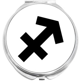 NewCharms Sagittarius Zodiac Compact with Mirrors - Perfect Pocket and Purse Size Folding Mirror for Applying Make Up Anywhere