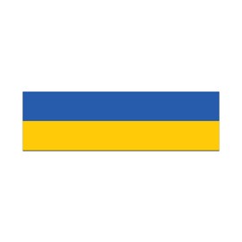I Stand with Ukraine Sticker Vinyl Decal - We Stand with Ukraine Vinyl Sticker, Support Ukraine, Ukrainian Flag Bumper Sticker, VP410-10" x 3"