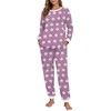 PrinStory Fluffy Pajamas for Women Soft Fleece Warm Pajama Set