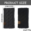 MUNSKT Winter Cable Knit Headbands,2 PCS Knitted Headband,Warm Headbands Women,Ear