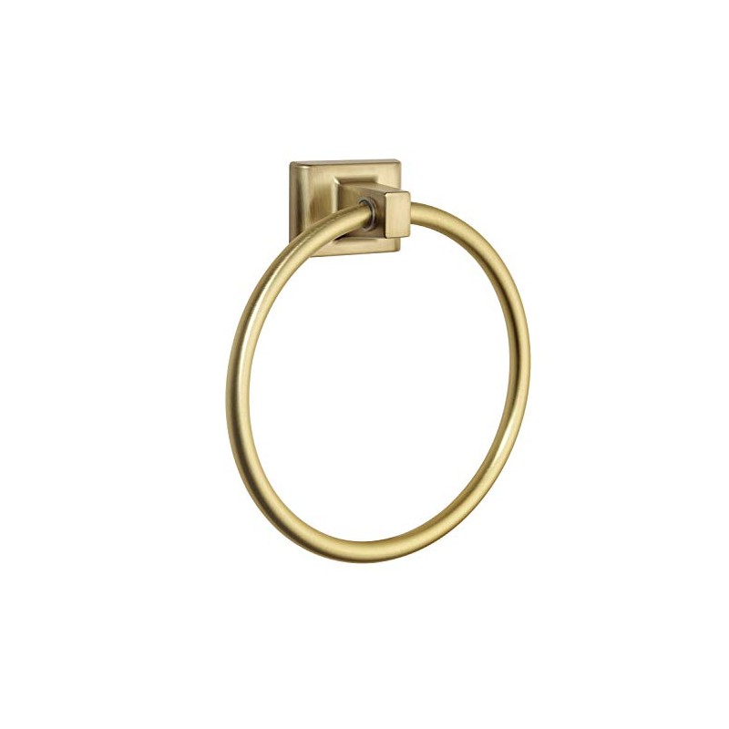 Designers Impressions Eclipse Series Brushed Brass Towel Ring: MBA5224