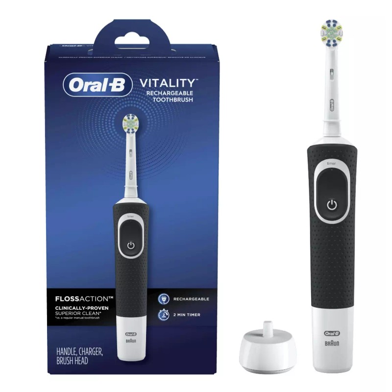 Oral-B Oral B Electric Rechargeable Toothbrush Vitality FlossAction Braun Powered