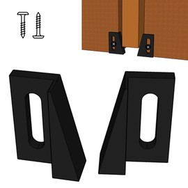 1 Pair - Pocket Door Guide - Jamb Mounted Univeral Fit (Black) | Grovers Home Solutions