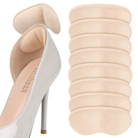 Heel Grips for Shoes That Are Too Big - Shoe Inserts for Women & Men, Non-Slip Heel Pads with Cushioning, Blister Prevention Liner for Loose Shoes, Gap Filler Comfort Accessories (apricot, 4 pairs)