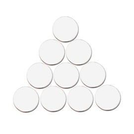PINMEI Blank Golf Ball Marker in 24mm, Suit for Custom Printing, Pack of 10 (White)