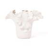 Francfranc Ceramic Ruffle Flower Base S White Ceramic Vase Home