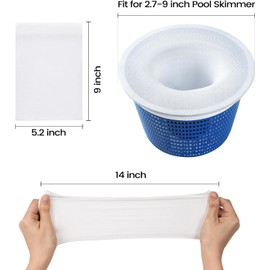 10Pack Pool Skimmer Socks,Fine Mesh Pool Socks for Filter Baskets,Swimming Pool and Spa Pre-Filter Savers Baskets and Skimmers