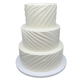 FromJenn,WithLove FromJennWithLove 3 Tiered Ivory Fake Cake - 12 Inch Tall for Wedding Cake Toppers, Cake Decorations - Perfect for Event Planners, Wedding Coordinators, Special & Milestone Events, Made in USA