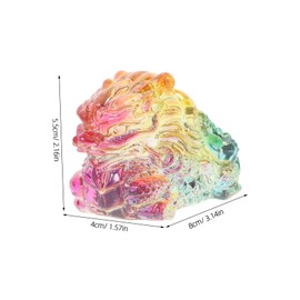 jojofuny Glass Dragon Paperweight Glass Artwork for Home Decor Unique Dragon Ornament for Study Office Living Elegant Decorative for Calligraphy and Writing