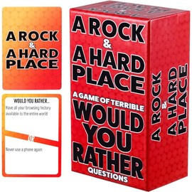 xvuzeqt A Rock & A Hard Place Would You Rather - Card Game for Adults Party Card Games for Adults and Family, Party Games for Game Night