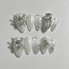 3+1 Clean Shimmer Handmade Nail Tips - Midi Long Oval
