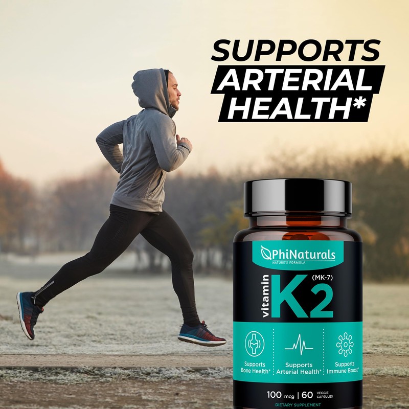 PhiNaturals Vitamin K2 Mk7 100 mcg Vegan 60 Capsules Bone