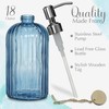 JASAI 18Oz Navy Blue Glass Soap Dispenser for Kitchen &