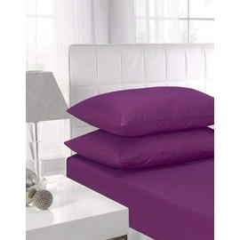 Textiles Direct Affinity Soft Touch Pillowcase Pair Aubergine