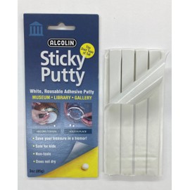 3oz Museum Sticky Putty Reusable Repositionable Museum & Gallery Quality Adhesive Putty, Won't Dry Out