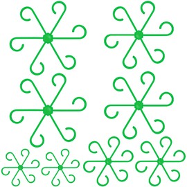 STSTR STSTR 8PCS Plant Stem Support, 4 Sizes Climbing Houseplant Stem Holders, Plastic Reusable Flower Trellis Stem Hook Plant Care Growth Accessories for Flower Plants Indoor Outdoor