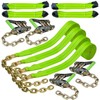 VULCAN 8-Point Vehicle Tie Down Kit with Chain Tails On