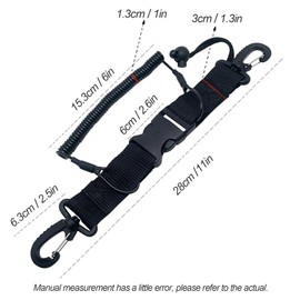 SilverChry Spiral Cable Diving Camera, Pack of 2 Spiral Cable with Carabiner Diving, Spiral Cable Spring Coil for Diving, Lanyard, for Diving, Snorkelling, Climbing, Underwater Camera