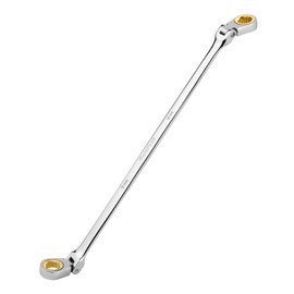 DURATECH 8 * 9 mm Extra Long Anti-Slip Flex-Head Ratcheting Wrench, Metric, CR-V Steel