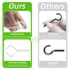 Mostantu 25 Pack Q-Hanger Hooks with Safety Buckle, 25Pcs Windproof