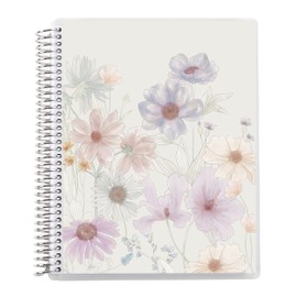 Erin Condren 8.5" X 11" Spiral Bound Productivity Coiled Notebook - Wildflowers, 160 Lined Pages For Note Taking & Writing Notebook, 80 Lb, Thick Paper, Stickers Included