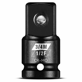 BLACKROBOT 1/2”F To 3/4”M Impact Socket Adapter, Cr-Mo Steel Exceeds ANSI Standards, Square Drive Reducer for Impact Driver Wrench
