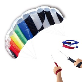 Touch the sky 1.4 m Dragon Black and White Rainbow Colours, Designed for Children and Teenagers Release on the Sea