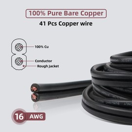 EP 16/2 Low Voltage Landscape Lighting Wire - 16-Gauge 2-Conductor Direct Burial Cable, 100 Feet, Outdoor Use for Landscape Lighting
