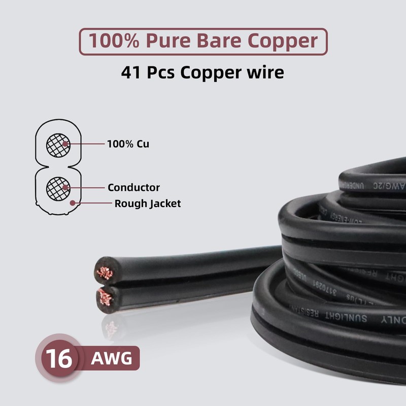 EP 16/2 Low Voltage Landscape Lighting Wire - 16-Gauge 2-Conductor