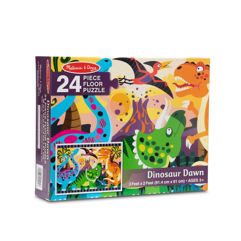 Melissa & Doug Dinosaur Dawn Jumbo Floor Puzzle (24 Pieces,