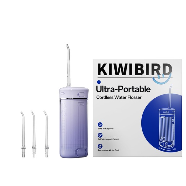 KIWIBIRD Mini Water Flosser for Braces & Travel, UVC Light