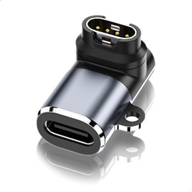 USB Type C Conversion Adapter for Garmin Smart Watch, Charging, Stable Charging, Fast Charging, Venu Forerunner, Fenix L-Shape, Dustproof Plug