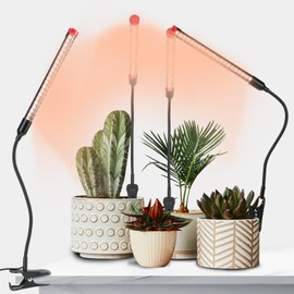 4-Pack Small Clip Grow Lights for Indoor Plants, Bonsai, Succulent, Cactus, Seed Starting with Timer, 9 Watt Power Home Plug, Enough High-Intensity Like Sun, Best Gift for Plants Lover