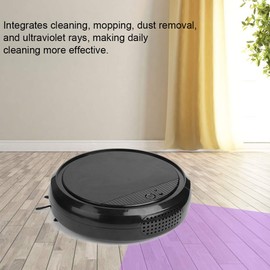 Haofy Robot Aspiradora y Fregona, Barredora y Trapeador Robot, Juego de Aspiradora Robot de Barrido con Luz Ultravioleta Inteligente Multifuncional para Oficina en Casa(Negro)