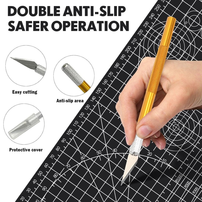 FANFX 44PCS A4 Cutting Mat Kit, Double-Sided A4 Mat for