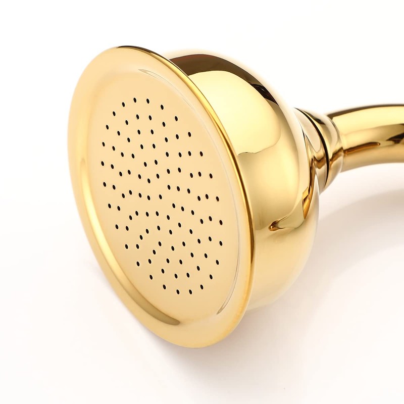 Wussh Bathroom Classic Traditional Brass Telephone Hand Shower Head Polished