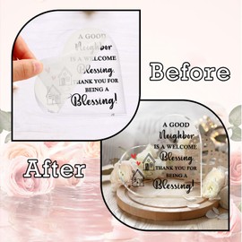 HAXOILO 4x4 Inch Acrylic Heart Home Keepsake New Home Decoration Housewarming Gift